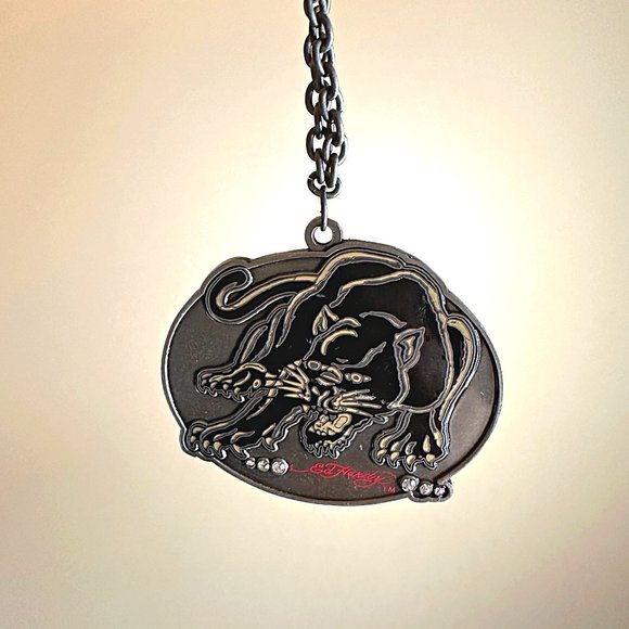 ED HARDY by Christian Audigier / VINTAGE Necklace / Panther Necklace/ Original - Picture 4 of 7
